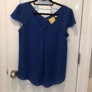 Anthropologie blue Maeve blouse.